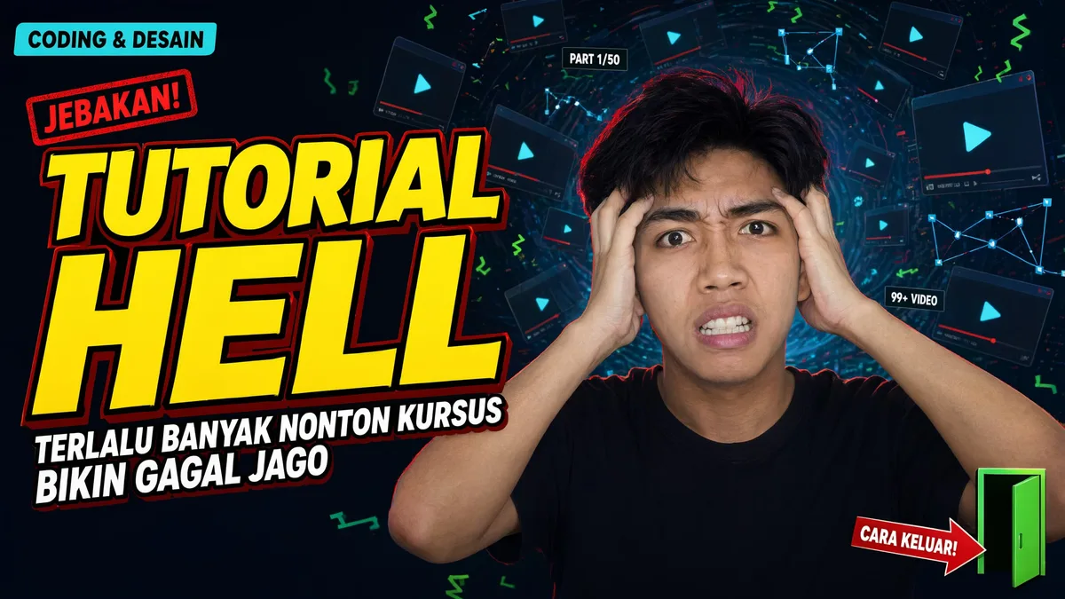 Jebakan 'Tutorial Hell': Kenapa Terlalu Banyak Nonton Kursus Coding & Desain Malah Bikin Pelajar Gagal Jago (Dan Cara Keluar)