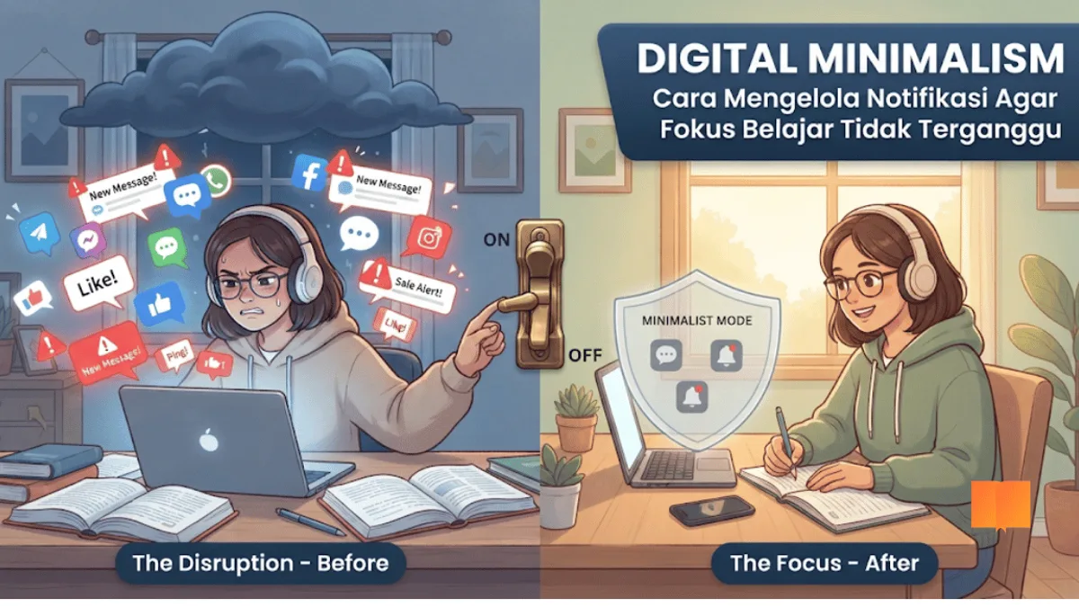 Digital Minimalism: Cara Mengelola Notifikasi Agar Fokus Belajar Tidak Terganggu