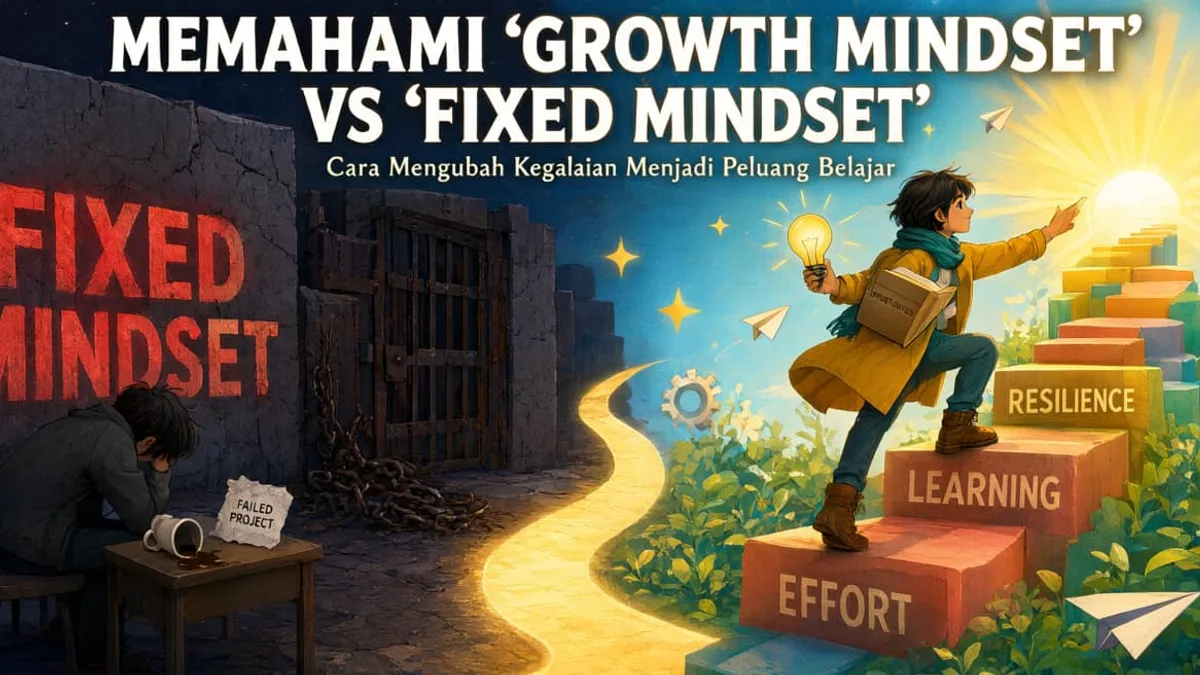 Memahami 'Growth Mindset' vs 'Fixed Mindset': Cara Mengubah Kegagalan Menjadi Peluang Belajar